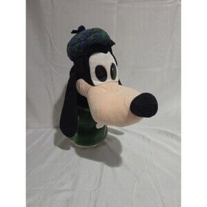 Vintage Disney Store GOOFY Plush Golf Club Head Cover Blue and Green Plaid Hat